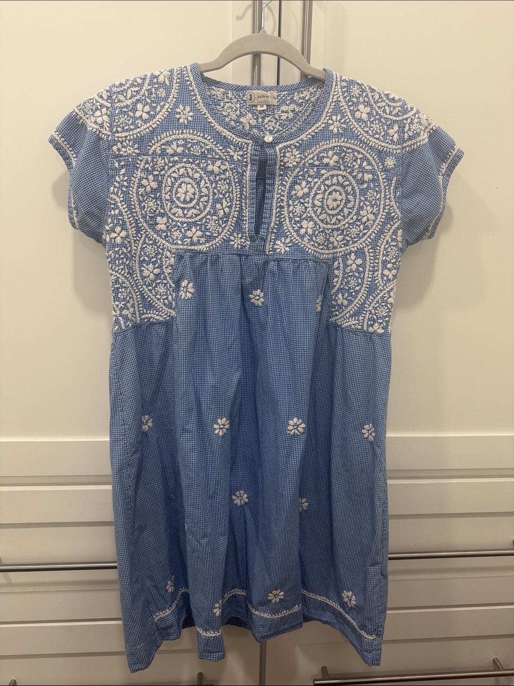 J. Crew Blue Embroidered Girls' Summer Dress